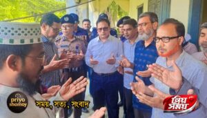 আদমদীঘি চাঁপাপুর ইউনিয়নের পুলিশ ফাঁড়ির নতুন জায়গা পরিদর্শন