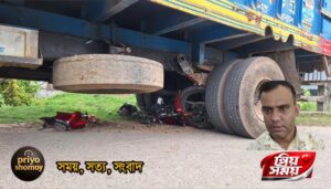 সান্তাহারে ট্রাকচাপায় এনজিও ম্যানেজার নিহত