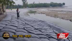 তিস্তা ভাঙন রোধে জিও ব্যাগ, স্বস্তিতে কুড়িগ্রাম