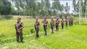 কুড়িগ্রাম সীমান্তে বিজিবির নিরাপত্তা জোরদার ও সতর্ক অবস্থান