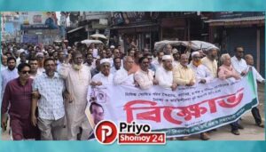 কুড়িগ্রামে নিষিদ্ধ আ.লীগ ঠেকাতে রাস্তায় বিএনপি