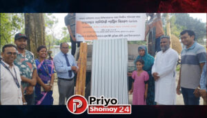 কুড়িগ্রামে ১৮৯ পরিবারে স্বাস্থ্যসম্মত ল্যাট্রিন বিতরণ