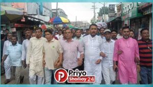 হোসেনপুরে বিএনপির বিক্ষোভ ও প্রতিবাদ সমাবেশ