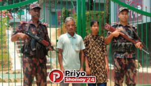 দুর্গাপুরে কিশোরীকে ভারতে পাচার কালে বিজিবির হাতে আটক