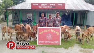 কুড়িগ্রাম সীমান্তে সাড়ে ৮ লাখ টাকার চোরাচালান পণ্য জব্দ