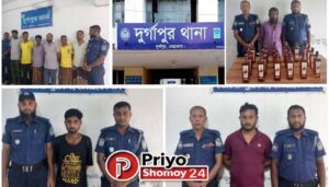 দুর্গাপুরে পুলিশের জালে ৯ মাদক কারবারি
