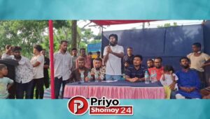 চাঁদপুর পুরানবাজারে মাদকবিরোধী ফুটবল টুর্নামেন্টের উদ্বোধন অনুষ্ঠিত