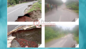 গাইবান্ধার সুন্দরগঞ্জে সড়ক ধসে যোগাযোগ বিচ্ছিন্ন