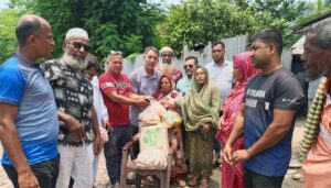 সান্তাহারে নিহত রাকামনির পরিবার পাশে আসক ফাউন্ডেশন