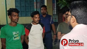 সিরাজগঞ্জ তাড়াশে মাদক সেবনের সময় হাতেনাতে আটক তিন যুবক