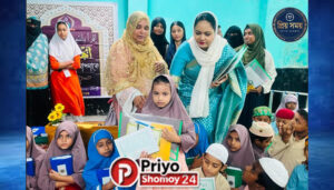 চাঁদপুরে বিজয়ী নারী উন্নয়ন সংস্থা উদ্যোগে মেধাবী শিক্ষার্থীদের সম্মাননা