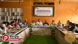 শ্যামনগরে জলবায়ু ঝুঁকি মোকাবেলায় সহনশীল সম্প্রদায় গড়ে তোলা প্রকল্পের অবহিতকরণ সভা অনুষ্ঠিত
