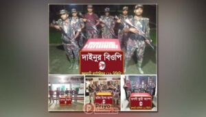 ফুলবাড়ী সীমান্তে বিজিবির অভিযানে মাদক ও যৌন উত্তেজক সিরাপ জব্দ