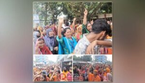 বেতন বৃদ্ধি ও বৈষম্য নিরসনের দাবিতে বোচাগঞ্জে হারকম শ্রমিকদের বিক্ষোভ