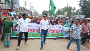 শ্যামনগরে ৫ আগস্ট জুলাই গণঅভ্যুত্থান দিবস উপলক্ষে সমাবেশ ও গণমিছিল