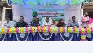 সান্তাহার পৌরসভার উদ্যোগে গাছের চারা বিতরণ