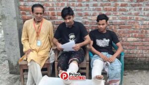 পলাশবাড়ীতে মাছের ঘেরে হামলা ও ২ লাখ টাকা চাঁদা আদায়ের অভিযোগ ও বিচারের দাবীতে সংবাদ সম্মেলন
